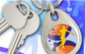 Porte clés métal jeton